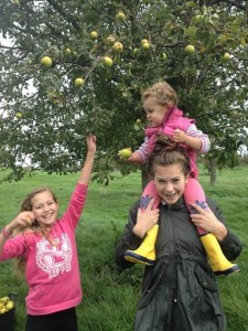 Girls in Orchard